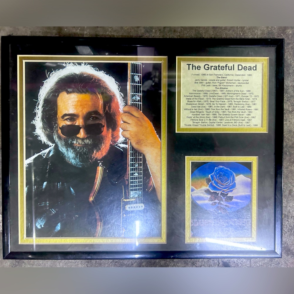 Grateful Dead “Legends never Die” Jerry Garcia Album collage frames